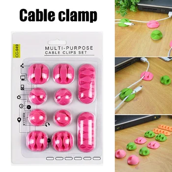 Multi-Purpose Cable Holder for Home and Office Desk Organization Cord Clip Organizer Plastic with Self Adhesive Film GK9
Multi-Purpose Cable Holder for Home and Office Desk Organization Cord Clip Organizer Plastic with Self Adhesive Film GK9