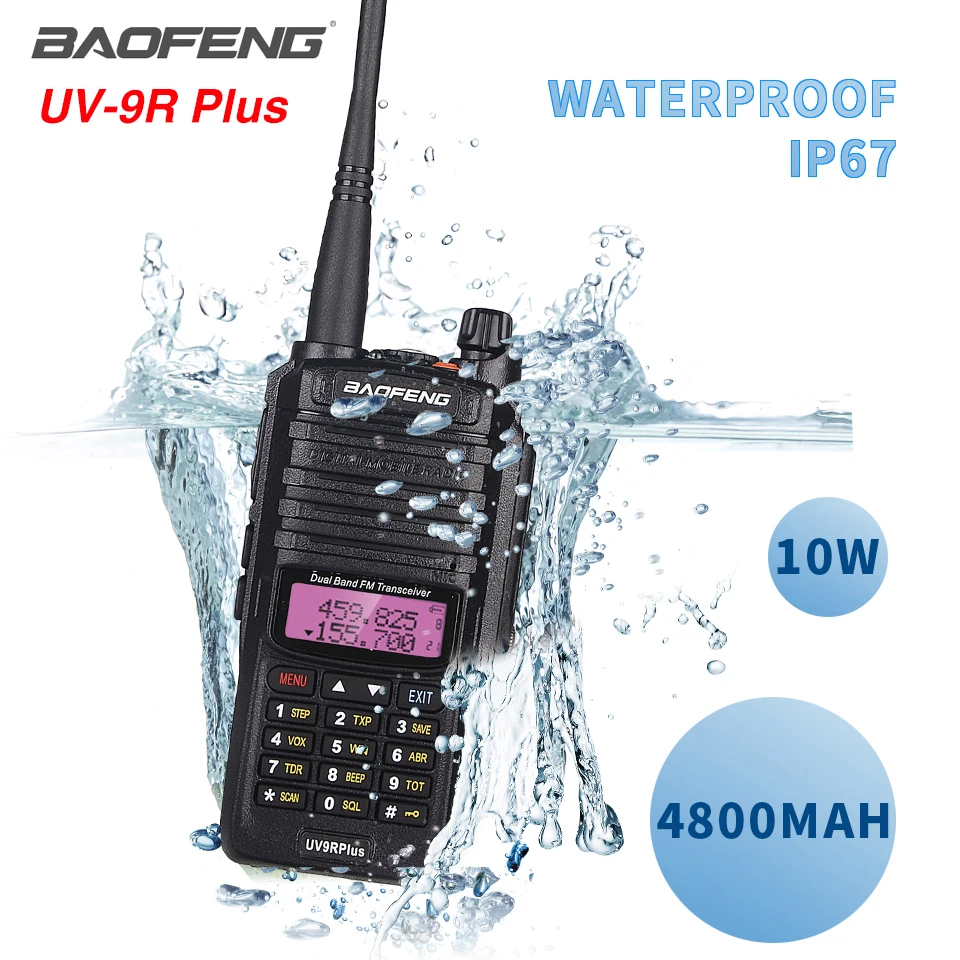 10W Baofeng UV-9R Plus Walkie Talkie Waterproof UV9R plus Dual Band Portable CB Ham Radios 9rhp FM Transceiver Two Way Radio
10W Baofeng UV-9R Plus Walkie Talkie Waterproof UV9R plus Dual Band Portable CB Ham Radios 9rhp FM Transceiver Two Way Radio