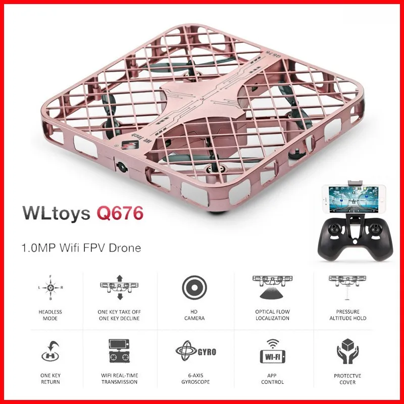 WLtoys Q676 Flycool 1.0MP Wifi FPV Drone Optical Flow Positioning Altitude Hold One Key Return RC Quadcopter Drone Toys
WLtoys Q676 Flycool 1.0MP Wifi FPV Drone Optical Flow Positioning Altitude Hold One Key Return RC Quadcopter Drone Toys