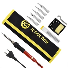 JCD 60W Soldering Iron Kit Adjustable Temperature Electric Solder Iron Rework Station Multicolor Handle Welding Repair Tools 908
JCD 60W Soldering Iron Kit Adjustable Temperature Electric Solder Iron Rework Station Multicolor Handle Welding Repair Tools 908