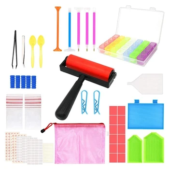 60Pcs 5D Diamond Painting Tools DIY Painting Accessories Cross Sticky Clay Diamond Painting Roller Box for Adults Kids
60Pcs 5D Diamond Painting Tools DIY Painting Accessories Cross Sticky Clay Diamond Painting Roller Box for Adults Kids