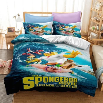 Home Textile 3d SpongeBob Bedding Set Bed Linens Kids Cartoon Cute Character Duvet Cover Set Twin Full Queen Size Free Shipping
Home Textile 3d SpongeBob Bedding Set Bed Linens Kids Cartoon Cute Character Duvet Cover Set Twin Full Queen Size Free Shipping