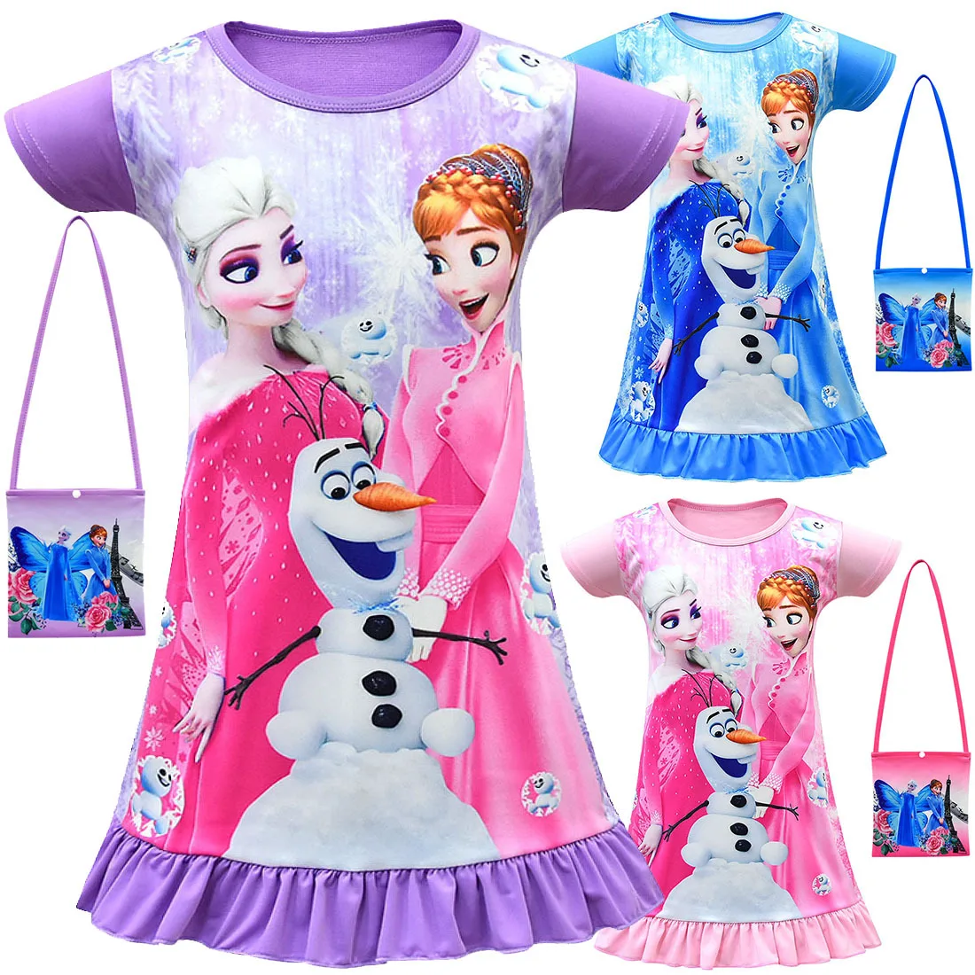 Summer new Aishana Pajamas dress cartoon performance clothes short sleeve dress ruffle bag set
Summer new Aishana Pajamas dress cartoon performance clothes short sleeve dress ruffle bag set