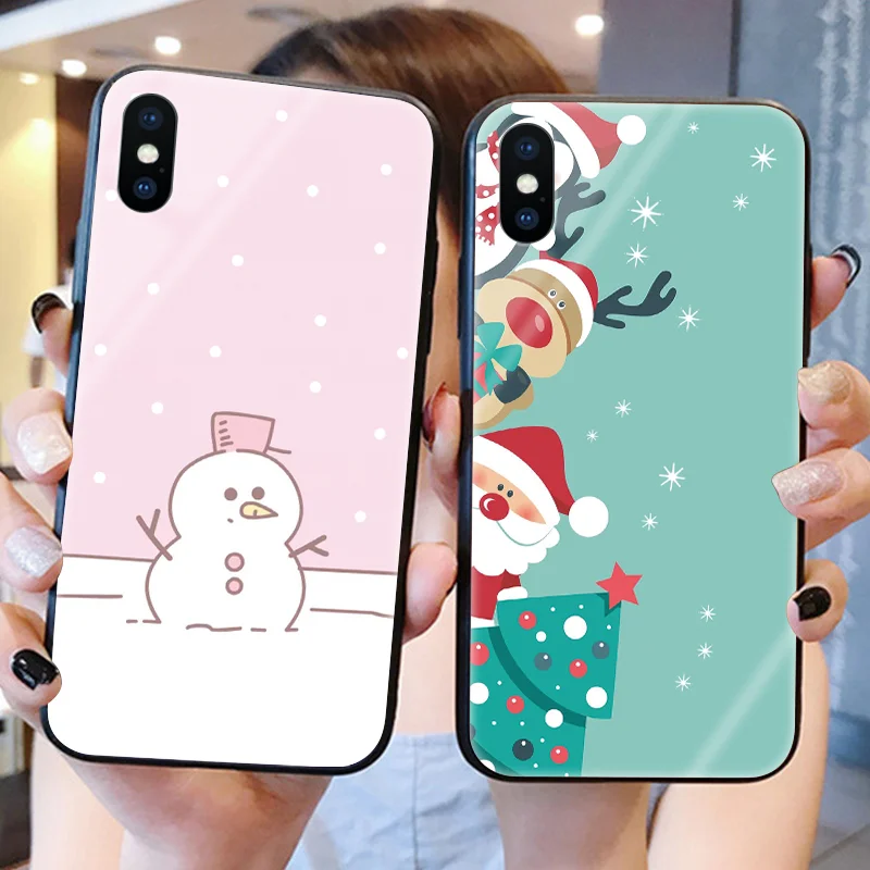 Merry Christmas Tempered Glass Case For iPhone 11 Pro XS MAX XR 7 8 Plus Cover Deer Phone Cases For iPhone X 6 6s New Year Coque
Merry Christmas Tempered Glass Case For iPhone 11 Pro XS MAX XR 7 8 Plus Cover Deer Phone Cases For iPhone X 6 6s New Year Coque