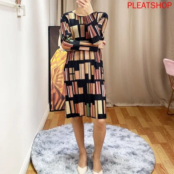 Miyake Pleated Geometry Printed Dress 2020 Spring New Style Long Sleeve Large Size Slimming Dress elegant dress vestido
Miyake Pleated Geometry Printed Dress 2020 Spring New Style Long Sleeve Large Size Slimming Dress elegant dress vestido