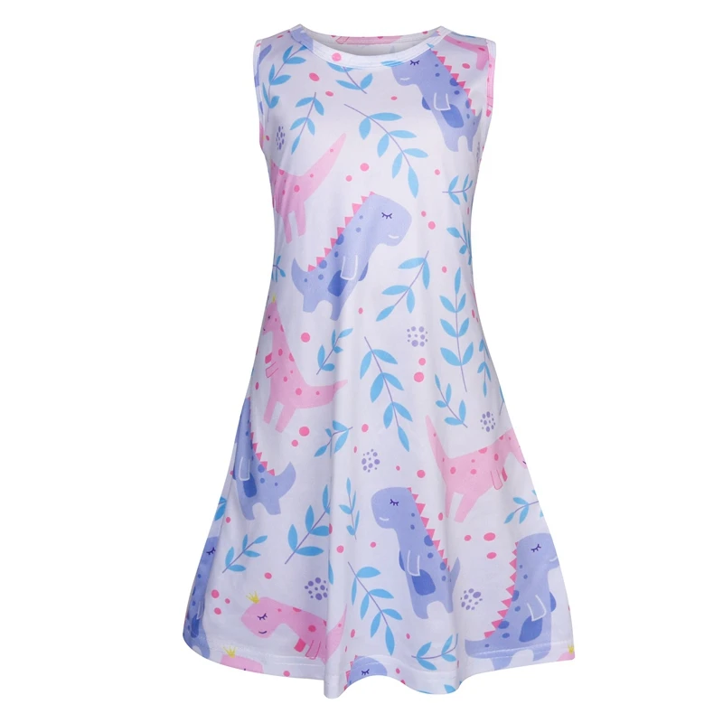 Unicorn Kids Dress Girl Cartoon Butterfly Birthday Party Kids Girls Summer Dresses Summer Soft Children Kids Dresses For Girls