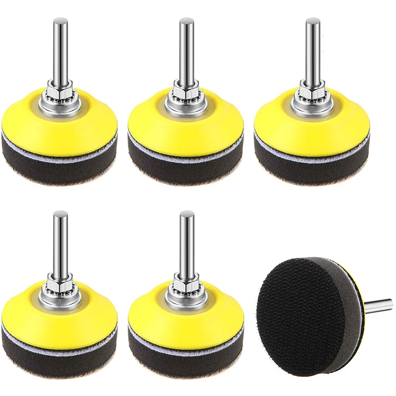 2 Inch Hook and Loop Sanding Disc Replacement Pad with 1/4 Inch Shank Drill Attachment and Foam Buffing Pad, 6 Pack
2 Inch Hook and Loop Sanding Disc Replacement Pad with 1/4 Inch Shank Drill Attachment and Foam Buffing Pad, 6 Pack