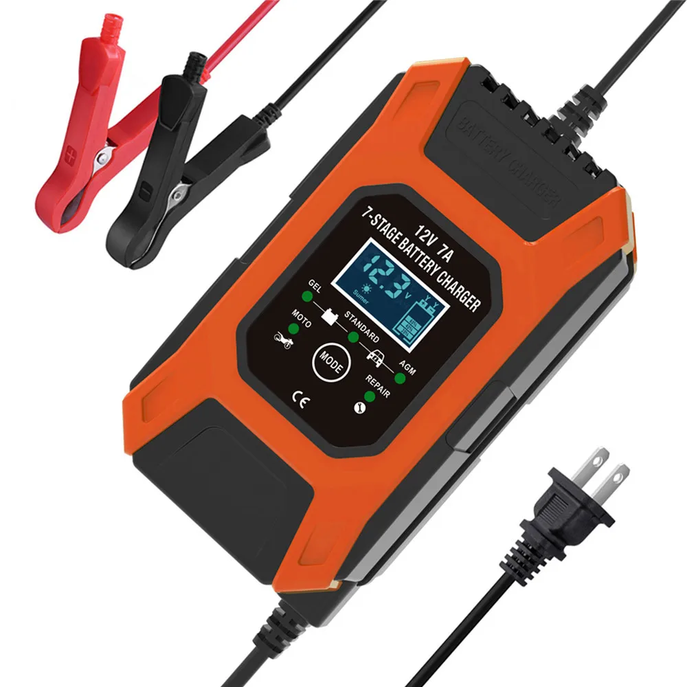 12V 7A Pulse Battery Charger Digital With LCD Display Motorcycle Car Battery Charger AGM Lead Acid Smart Fast Battery Charger
12V 7A Pulse Battery Charger Digital With LCD Display Motorcycle Car Battery Charger AGM Lead Acid Smart Fast Battery Charger