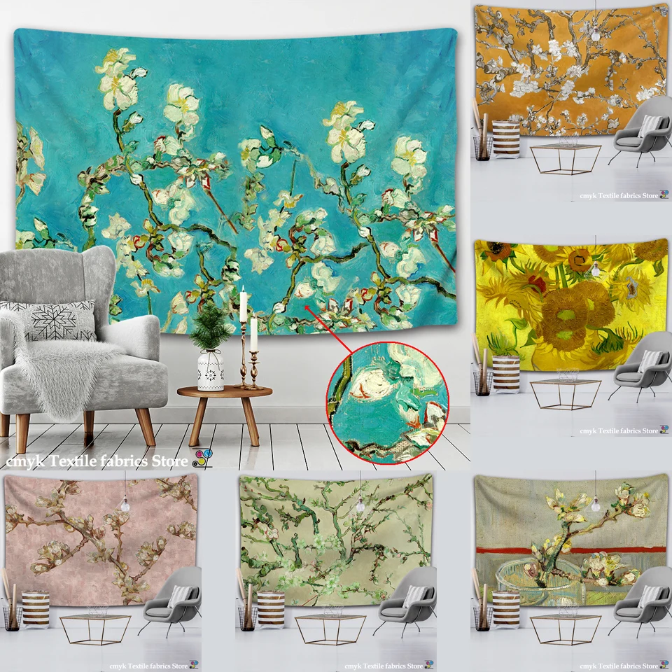 Van Gogh Oil Painting Flowers Almond Blossoms Tapestry Headboard Wall Art Bedspread Dorm Tapestry Home Decor Wall hanging
Van Gogh Oil Painting Flowers Almond Blossoms Tapestry Headboard Wall Art Bedspread Dorm Tapestry Home Decor Wall hanging