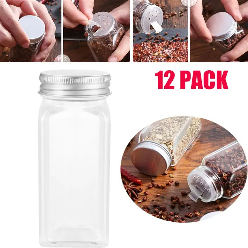 12pcs/Lot Kitchen Spice Jars Square Glass Containers Seasoning Bottle With Cover Lid Outdoor Camping Condiment Container Cocina
12pcs/Lot Kitchen Spice Jars Square Glass Containers Seasoning Bottle With Cover Lid Outdoor Camping Condiment Container Cocina