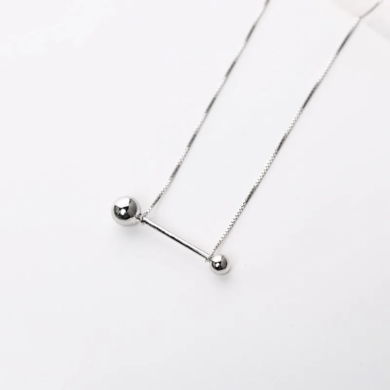 S925 Sterling Silver Necklace Women's Double Ball Stick Choker Short Simple Versatile South Korea Silver Accessories 7128
S925 Sterling Silver Necklace Women's Double Ball Stick Choker Short Simple Versatile South Korea Silver Accessories 7128