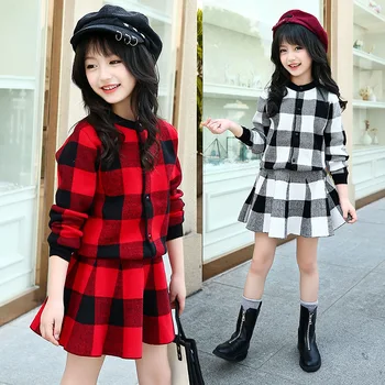 Teen Girls Clothing Sets 2020 Kids Cardigan Sweater + Knitted Skirt 2pcs Clothes Set Fashion Knitting Children Outfits 7 8 12 14
Teen Girls Clothing Sets 2020 Kids Cardigan Sweater + Knitted Skirt 2pcs Clothes Set Fashion Knitting Children Outfits 7 8 12 14