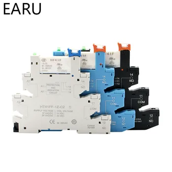 HF41F 12V 24V Integrated PCB Mount Power Relay With Relay Holder Voltage Contact Relay Module Set DIN RAIL SSR Switch AC to DC
HF41F 12V 24V Integrated PCB Mount Power Relay With Relay Holder Voltage Contact Relay Module Set DIN RAIL SSR Switch AC to DC