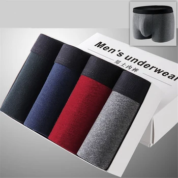4pcs/set Cotton Men's Panties Boxers Breathable Man Boxer Solid Underpants Comfortable Lingerie Elastic Breathable Underwear 
4pcs/set Cotton Men's Panties Boxers Breathable Man Boxer Solid Underpants Comfortable Lingerie Elastic Breathable Underwear