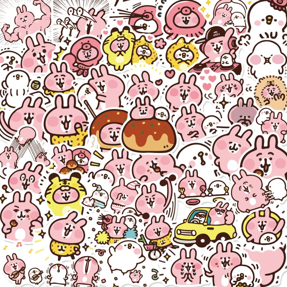 Фото 10/50 шт милый розовый кролика Банни бумажная упаковка наклеек DIY дневник