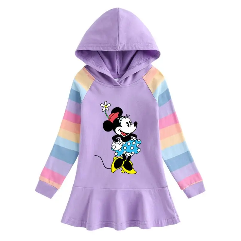 Disney/Одежда для маленьких девочек детское платье с капюшоном Микки Маусом