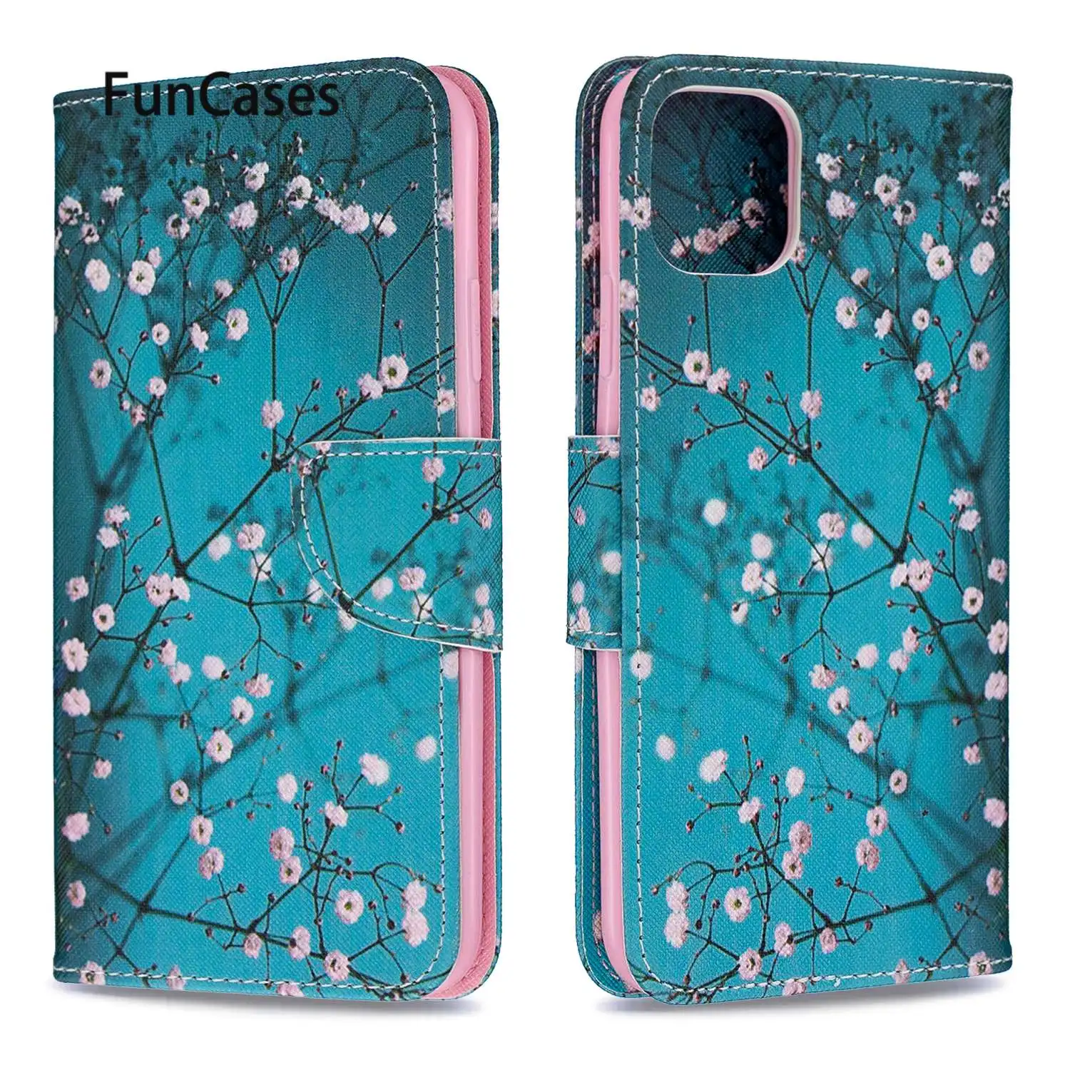 Half Wrapped Cases For cover iPhone 11 Pro Max Hoesje Life Tree Flip Book Case Carcaso sFor cellular 6.5" 2019 | Мобильные