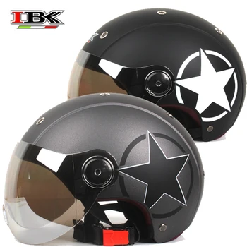 IBK Safety Open Face Motorbike Helmets Electric Bicycle Scooter Vintage Unisex 3/4 Face four season black Helmet IBK-M18
IBK Safety Open Face Motorbike Helmets Electric Bicycle Scooter Vintage Unisex 3/4 Face four season black Helmet IBK-M18