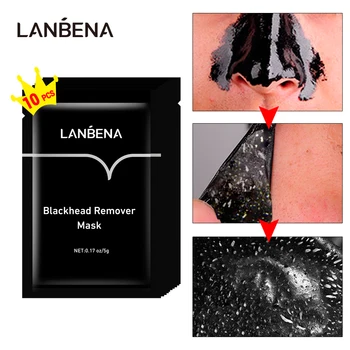 

LANBENA Black Mask Detox Blackhead Remover Nose Masks Acne Treatment Peeling Pore Strip Shrink Pores Skin Care Bamboo Charcoal