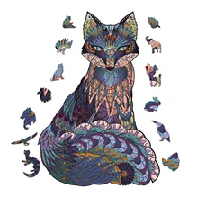New Colorful Charm Fox Wooden Puzzle 3D DIY A3 A4 A5 Fidget Toy Alien Animal Jigsaw Game 100 200 300 Pieces For Kids Child Pop
New Colorful Charm Fox Wooden Puzzle 3D DIY A3 A4 A5 Fidget Toy Alien Animal Jigsaw Game 100 200 300 Pieces For Kids Child Pop