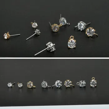 Zircon studded flash drill color plating with hanging earrings DIY handmade Korean temperament earrings material accessories
Zircon studded flash drill color plating with hanging earrings DIY handmade Korean temperament earrings material accessories
