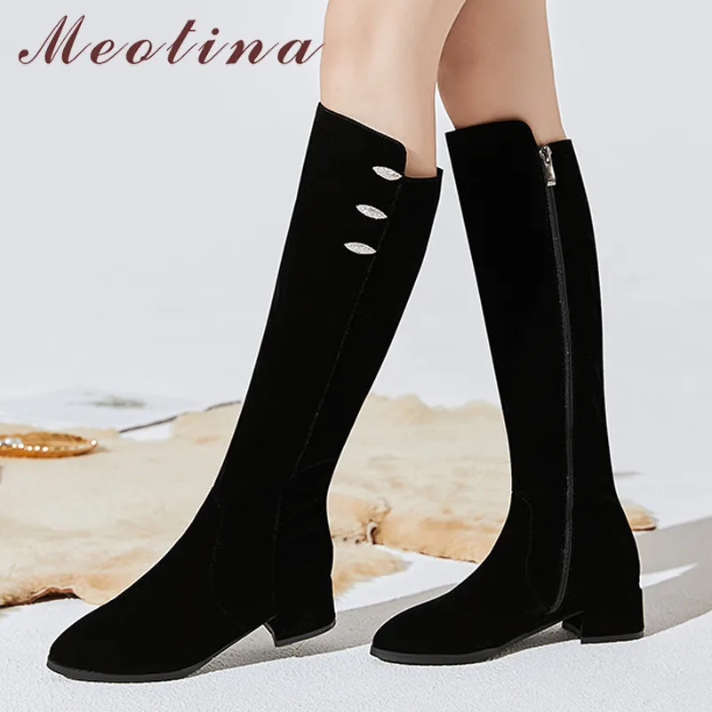 Meotina Winter Knee High Boots Women Crystal Block Heels Long Boots Zipper Round Toe Shoes Ladies 2019 Autumn Black Big Size 43
Meotina Winter Knee High Boots Women Crystal Block Heels Long Boots Zipper Round Toe Shoes Ladies 2019 Autumn Black Big Size 43