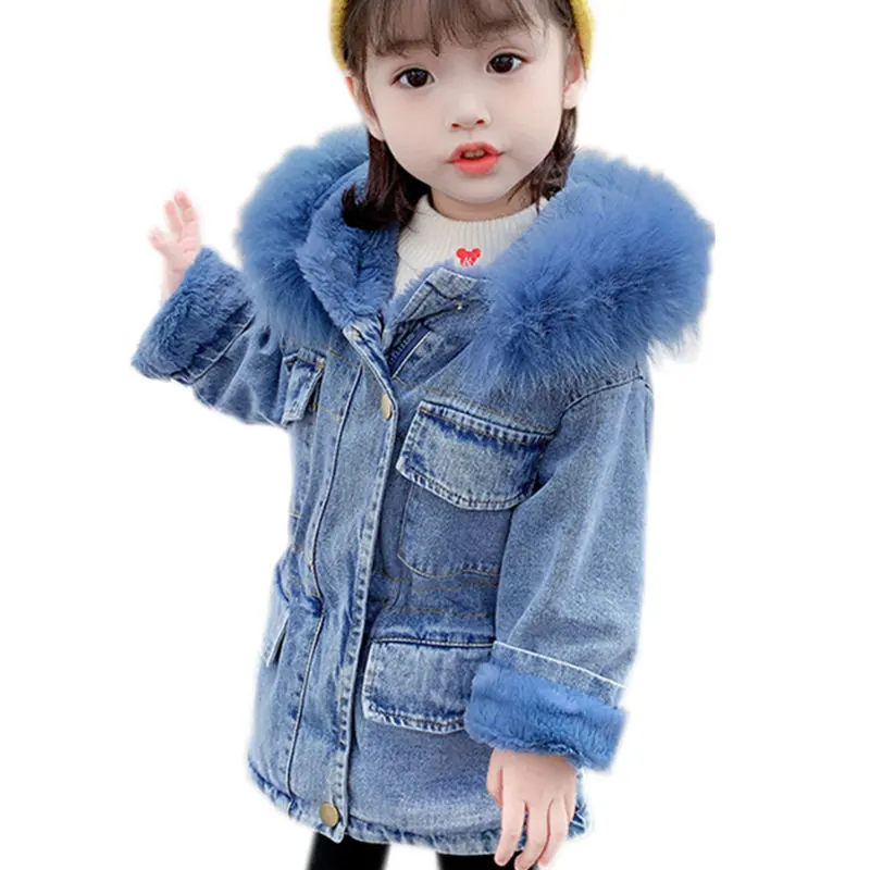 Toddler Winter Clothes Denim Jacket with Real Fur Coat Baby Wool Plus Velvet Thick Warm Parka for Baby Girls Outerwear 2-7 Years
Toddler Winter Clothes Denim Jacket with Real Fur Coat Baby Wool Plus Velvet Thick Warm Parka for Baby Girls Outerwear 2-7 Years