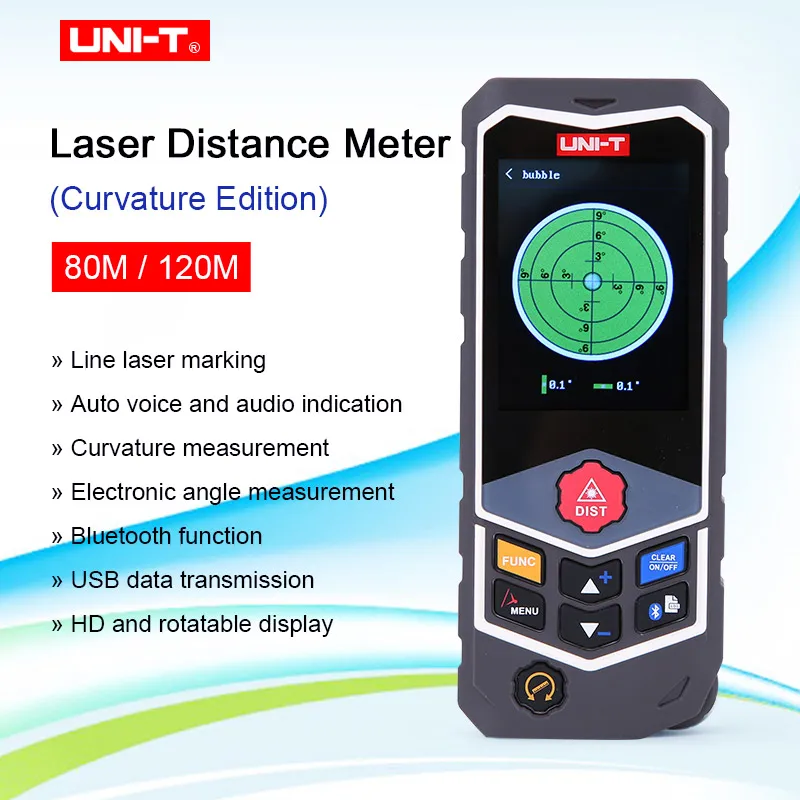 UNI-T LM80D PRO/LM120D PRO Laser Distance Meter Wheel Type Range Finder Laser Electronic Ruler / Voice Reading with Bluetooth
UNI-T LM80D PRO/LM120D PRO Laser Distance Meter Wheel Type Range Finder Laser Electronic Ruler / Voice Reading with Bluetooth