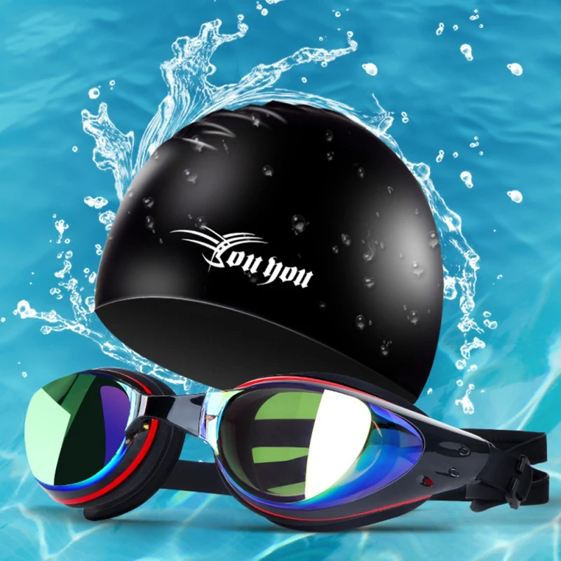 Унисекс гальванические УФ водонепроницаемые противотуманные очки для плавания