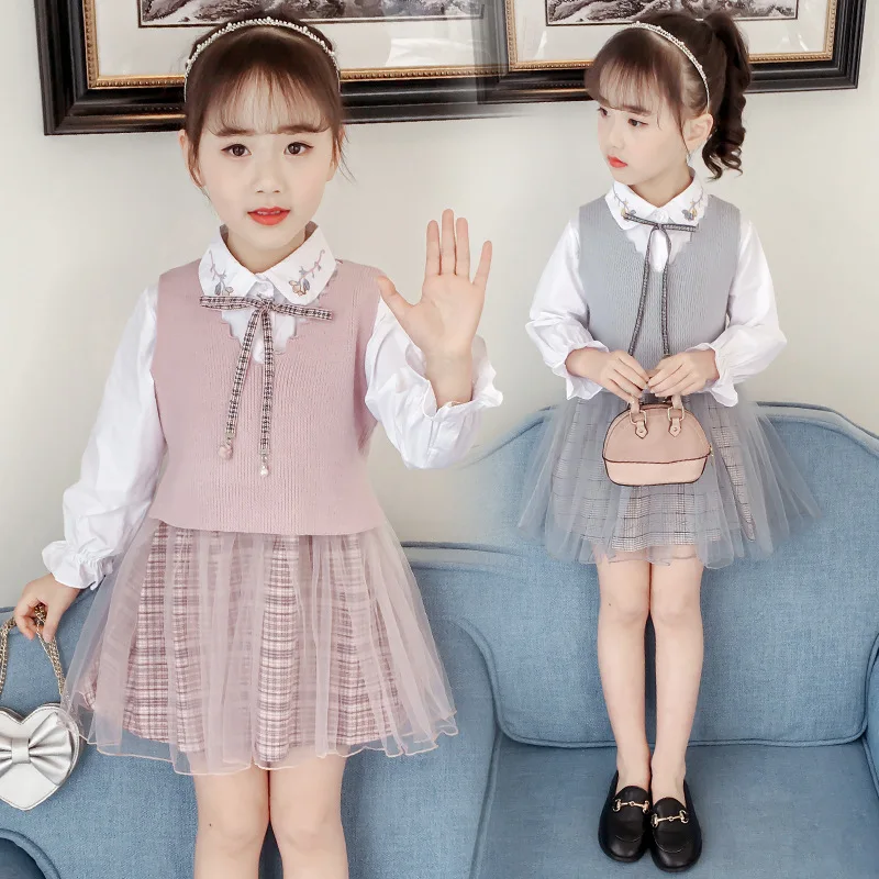 2019 New Style Sweet CHILDREN'S Suit Girls Autumn Clothing Big Boy CHILDREN'S Vest Bow Shirt Dress Two-Piece Set Fashion
2019 New Style Sweet CHILDREN'S Suit Girls Autumn Clothing Big Boy CHILDREN'S Vest Bow Shirt Dress Two-Piece Set Fashion