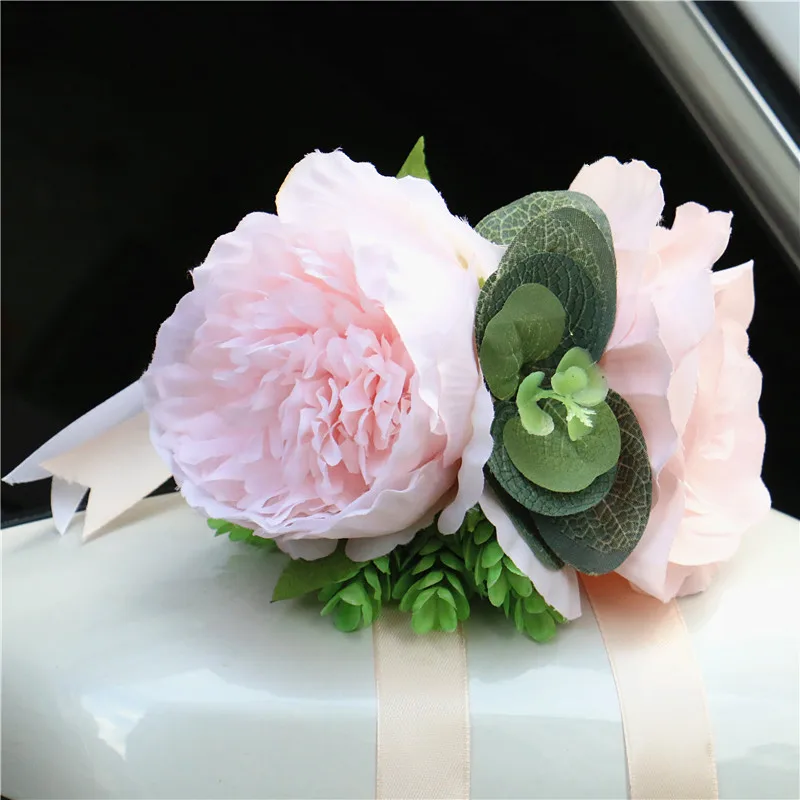 Оригинальный самодельный Свадебный декор для автомобиля искусственный цветок