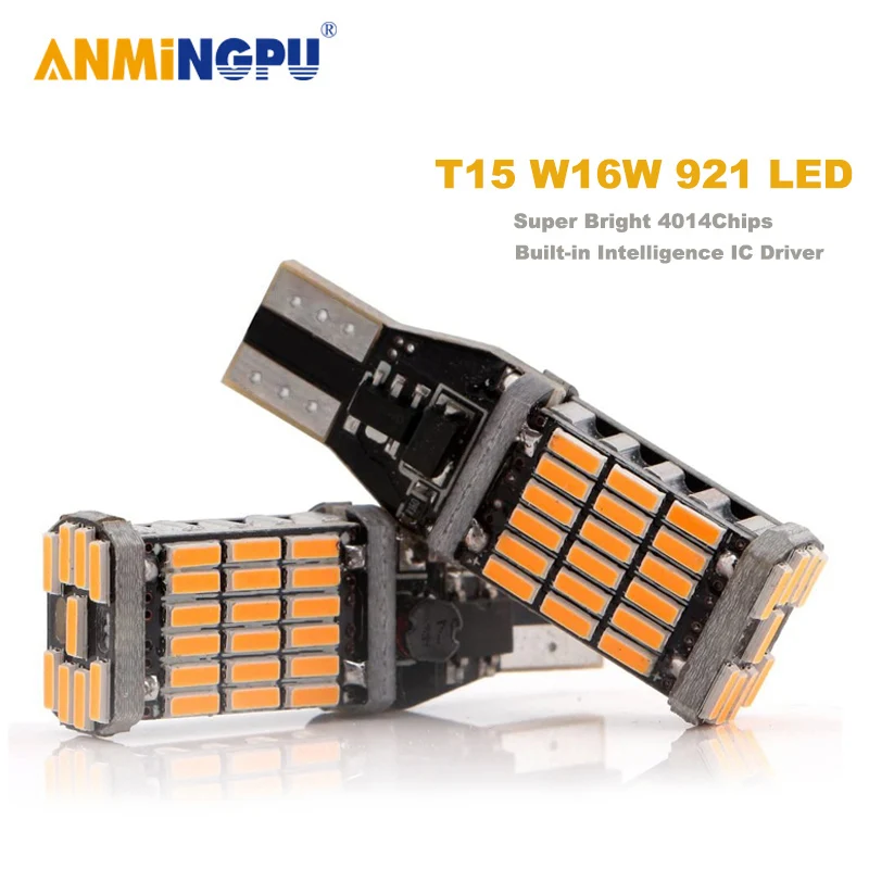 ANMINGPU 2PCS Signal Lamps LED W16W 4014SMD T15 Led Canbus 921 912 Lamp For Car Reverse Lamps Backup Parking Light Bulbs 12V
ANMINGPU 2PCS Signal Lamps LED W16W 4014SMD T15 Led Canbus 921 912 Lamp For Car Reverse Lamps Backup Parking Light Bulbs 12V