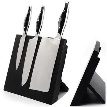 Kitchen Cutting Tool Holder Creative MDF Board Magnetic Cutter Storage Rack Holder Knives Organizer (Black) 
Kitchen Cutting Tool Holder Creative MDF Board Magnetic Cutter Storage Rack Holder Knives Organizer (Black)