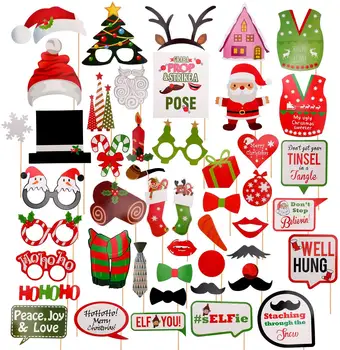 47pcs Christmas Photo Props DIY Photo Booth Prop Pose Sign Kits for Christmas Holiday Party Supplies
47pcs Christmas Photo Props DIY Photo Booth Prop Pose Sign Kits for Christmas Holiday Party Supplies