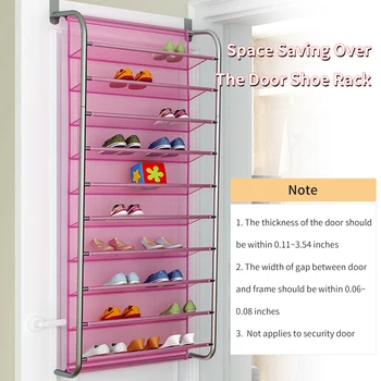 10-Tier Shoe Rack Over The Door Shoe Organizer Hanging Shoe Storage Mesh Lining Shelf Space Save Home Storage Shoe Racks
10-Tier Shoe Rack Over The Door Shoe Organizer Hanging Shoe Storage Mesh Lining Shelf Space Save Home Storage Shoe Racks