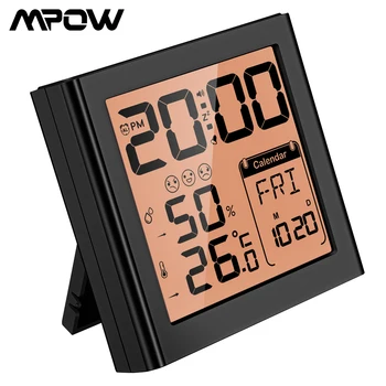 Mpow Digital Alarm Clock Hygrometer Thermometer Indoor Thermometer Humidity Monitor MPOW LCD Screen Snooze Clock for Home Office
Mpow Digital Alarm Clock Hygrometer Thermometer Indoor Thermometer Humidity Monitor MPOW LCD Screen Snooze Clock for Home Office