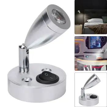 12V Reading Warm Light LED Spot Wall Light LED Reading Light 1W Switch For Camper Van Caravan Boat 3000K 8*Screw Fittings
12V Reading Warm Light LED Spot Wall Light LED Reading Light 1W Switch For Camper Van Caravan Boat 3000K 8*Screw Fittings