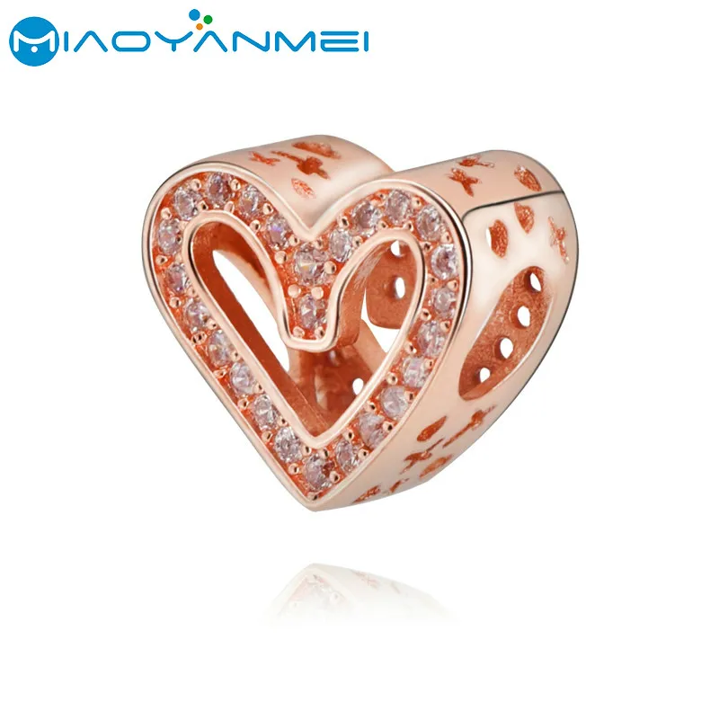 New Valentine's 100% 925 Silver Beads Rose Golden Sparkling Freehand Heart Charm fit Original Pandora Bracelet Women DIY Jewelry
New Valentine's 100% 925 Silver Beads Rose Golden Sparkling Freehand Heart Charm fit Original Pandora Bracelet Women DIY Jewelry