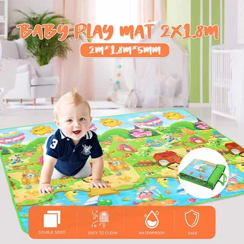 2x1.8m Baby's Play Mat 0.5cm Thick Crawling Mat Double Surface Baby Carpet Rug Animal Car Developing Mat for Children Game Pad
2x1.8m Baby's Play Mat 0.5cm Thick Crawling Mat Double Surface Baby Carpet Rug Animal Car Developing Mat for Children Game Pad