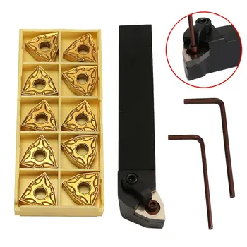 1 Set Practical Lathe Turning Tool 1pc MWLNR2020K08 Holder + 10pcs WNMG080404 Carbide Insert
1 Set Practical Lathe Turning Tool 1pc MWLNR2020K08 Holder + 10pcs WNMG080404 Carbide Insert