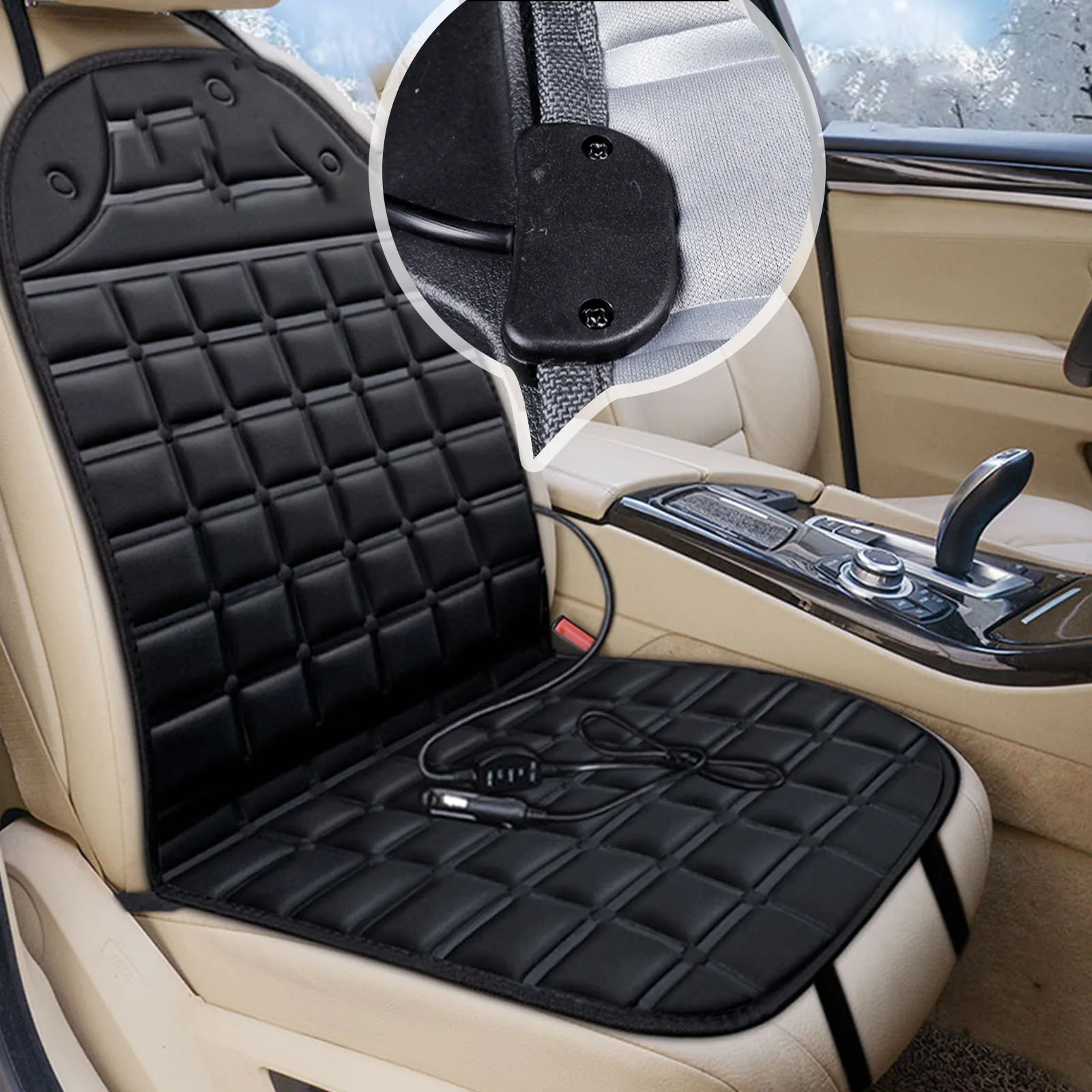 12v Car Heated Seat Cushion Cover with Switch Electric Hot Keep Warm Universal in Winter Heater Warmer Household Cardriver 
12v Car Heated Seat Cushion Cover with Switch Electric Hot Keep Warm Universal in Winter Heater Warmer Household Cardriver