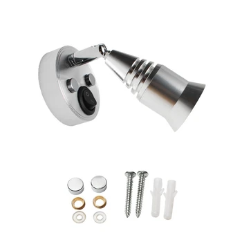 Adjustable LED Bedside Reading Light 12V 3W with Switch for Yacht House Car Warm White/White 360 for Wagon/Truck/Vehicle 
Adjustable LED Bedside Reading Light 12V 3W with Switch for Yacht House Car Warm White/White 360 for Wagon/Truck/Vehicle