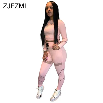 Sheer Mesh Patchwork 2 Piece Tracksuits Women's Suit O Neck Long Sleeve Crop Top and High Waist Skinny Pant Sportswear Outfits
Sheer Mesh Patchwork 2 Piece Tracksuits Women's Suit O Neck Long Sleeve Crop Top and High Waist Skinny Pant Sportswear Outfits