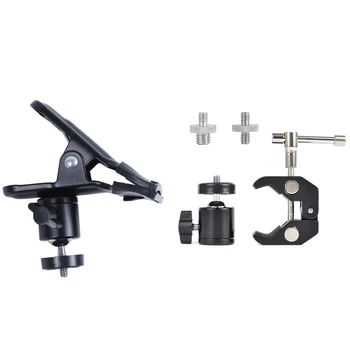 1 Pcs Metal Spring Clamp Clip with Ball Head & 1 Set Clamp Mount Articulated Ball Head Thread Hole Head and Screw
1 Pcs Metal Spring Clamp Clip with Ball Head & 1 Set Clamp Mount Articulated Ball Head Thread Hole Head and Screw