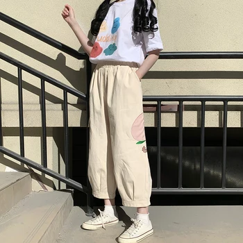 Japanese Fruit Embroidery Casual Pants Female Nine pants Summer 2020 new Loose Thin Student Sweet Harajuku Wild Straight pants
Japanese Fruit Embroidery Casual Pants Female Nine pants Summer 2020 new Loose Thin Student Sweet Harajuku Wild Straight pants