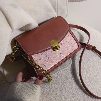 Sequins Square Crossbody Bag 2019 Fashion New High Quality PU Leather Women's Designer Handbag Lock Chain Shoulder Messenger Bag
Sequins Square Crossbody Bag 2019 Fashion New High Quality PU Leather Women's Designer Handbag Lock Chain Shoulder Messenger Bag