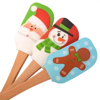 Creative Silicone Cooking Utensils Wooden Handle Non-Stick Spatula Cream Scraper Christmas Themed Kitchen Cooking Tools Gadget
Creative Silicone Cooking Utensils Wooden Handle Non-Stick Spatula Cream Scraper Christmas Themed Kitchen Cooking Tools Gadget