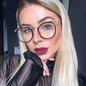 Kachawoo round eyeglass frame tr90 black gold cat eye glasses myopia woman hollow style half metal ladies fashion decoration
Kachawoo round eyeglass frame tr90 black gold cat eye glasses myopia woman hollow style half metal ladies fashion decoration