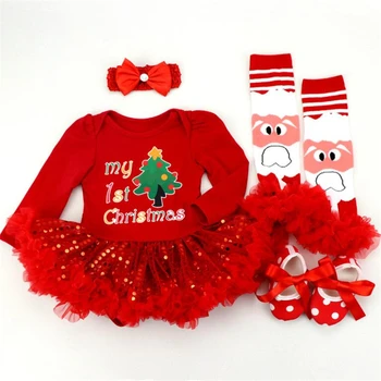 4pcs Christmas Set For 0-12 Months Infant Baby Elk Romper Tutu Dress Head Accessories Shoes Socks Outfits Newborn Baby Costume
4pcs Christmas Set For 0-12 Months Infant Baby Elk Romper Tutu Dress Head Accessories Shoes Socks Outfits Newborn Baby Costume