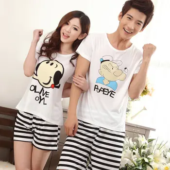 Summer Hot Sales Couple Clothes Pajamas Short Sleeve Shorts Men's Ladies Home Leisure Suit Cartoon Home Wear 
Summer Hot Sales Couple Clothes Pajamas Short Sleeve Shorts Men's Ladies Home Leisure Suit Cartoon Home Wear